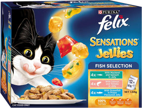 Sensations Wet Cat Food Fish Selection Jellies 60X85G