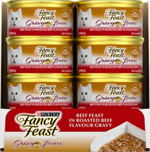 FANCY FEAST Gravy Lovers Beef Feast in Roasted Beef Flavour Gravy 24X85G