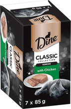 DINE Classic Collection Adult Wet Cat Food Terrine with Chicken 7 X 85G, 6 Pack (42 Trays)