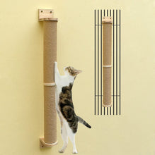 Wall Mounted Cat Scratcher,Cat Wall Scratching Posts and Cat Shelves,Wall Cat Tree for Indoor Cats,Cat Wall Furniture Scratch Posts (Jute Rope_Φ7)