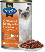 Fussy Cat Grain Free Chicken and Turkey with Cranberry Wet Cat Food 400G (Pack of 12)