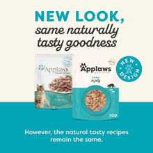 Applaws Tuna Natural Wet Cat Food in Jelly - 70 G Pouches, Complementary Food for Adult Cats, Pack of 16