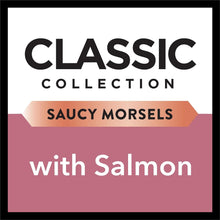 DINE Classic Collection Adult Wet Cat Food Saucy Morsels with Salmon 7 X 85G, 6 Pack (42 Trays)