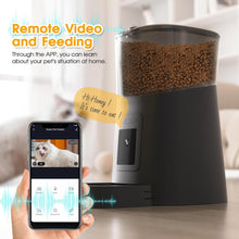 Pet Feeder,1080P HD Wifi 6L Automatic Cat Feeder 110°Angle Adjustable with Night Vision