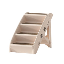 Kitty Kingdom  Dog Ramp Steps For Bed Sofa Car Pet Stairs Ladder Portable Foldable Beige