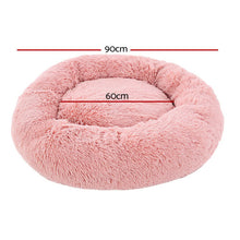 Kitty Kingdom  Pet Bed Dog Cat 90cm Large Calming Soft Plush Pink