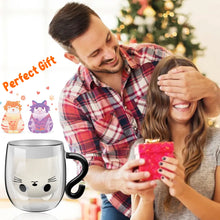 Willstar Cute Cat Mug – Insulated Glass Tea & Coffee Cup for Cat Lovers