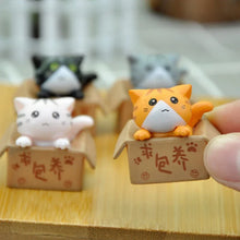 Kawaii Mini Cat Ornament - Handcrafted Kitten Statue for Home Decor