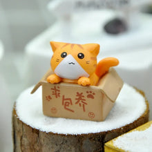 Kawaii Mini Cat Ornament - Handcrafted Kitten Statue for Home Decor