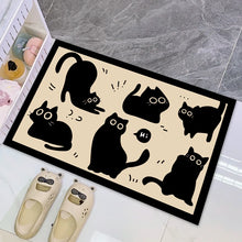 Charming Black Cat Diatom Anti-Slip Floor Mat