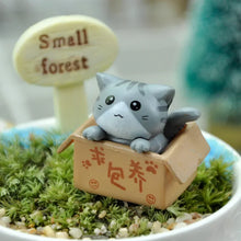 Kawaii Mini Cat Ornament - Handcrafted Kitten Statue for Home Decor