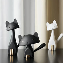 Cute Cat Ceramic Statue - Modern Home Decor Accent