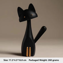 Cute Cat Ceramic Statue - Modern Home Decor Accent