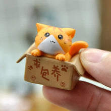 Kawaii Mini Cat Ornament - Handcrafted Kitten Statue for Home Decor