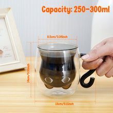 Willstar Cute Cat Mug – Insulated Glass Tea & Coffee Cup for Cat Lovers