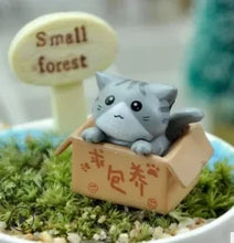 Kawaii Mini Cat Ornament - Handcrafted Kitten Statue for Home Decor