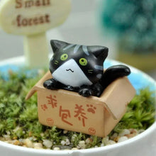 Kawaii Mini Cat Ornament - Handcrafted Kitten Statue for Home Decor