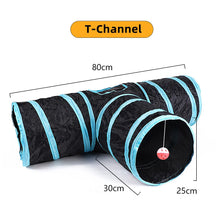 Foldable S-Type Cat Tunnel - Fun Play & Exercise Toy