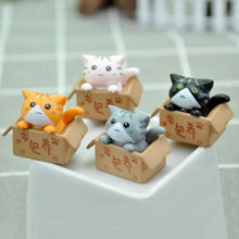 Kawaii Mini Cat Ornament - Handcrafted Kitten Statue for Home Decor