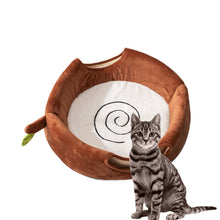 S Convertible Tree Stump Cat Bed - Foldable, Dual-Use, Four-Season Pet Nest with Double Doors