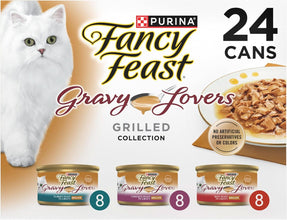 Fancyfeast Adult Gravy Lovers Poultry & Beef Variety Pack Wet Cat Food 24X85G