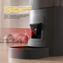 Pet Feeder,1080P HD Wifi 6L Automatic Cat Feeder 110°Angle Adjustable with Night Vision