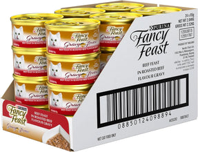 FANCY FEAST Gravy Lovers Beef Feast in Roasted Beef Flavour Gravy 24X85G